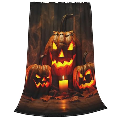 Couverture en micro polaire pour canapé et soirées cocooning Halloween