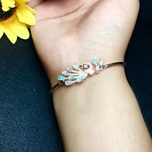 Brazalete de ópalo de moda en plata 925 ideal para eventos y diario