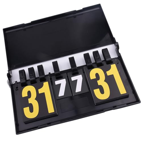 Toddmomy Portable Flip Scoreboard for Sports Basketball Football Tennis and Badminton Durable Material Numbers Design for Easy Viewing Scorekeeper for Outdoor Games