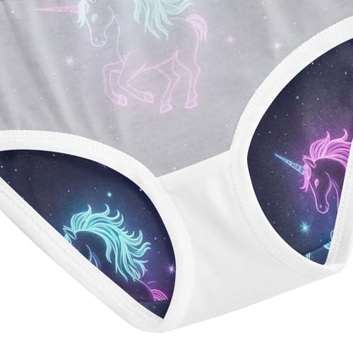 Unicorns Purple Underwear Toddler Girl, Cotton Girls Underwear, 2T–8 Years4