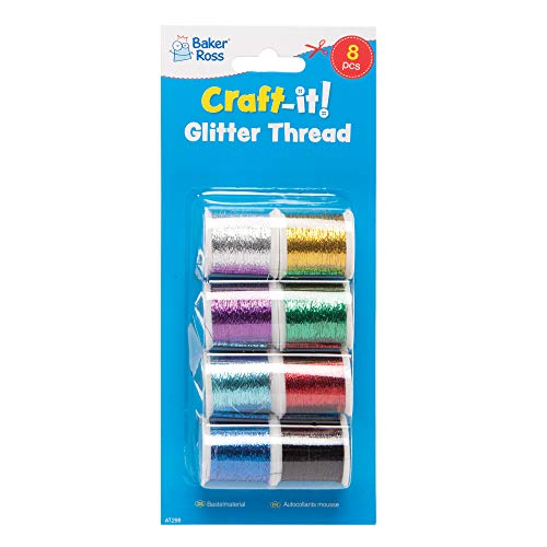 Baker Ross AT298 Glittergaren, knutselwerk voor kinderen, 8 stuks, gesorteerd - Image 4