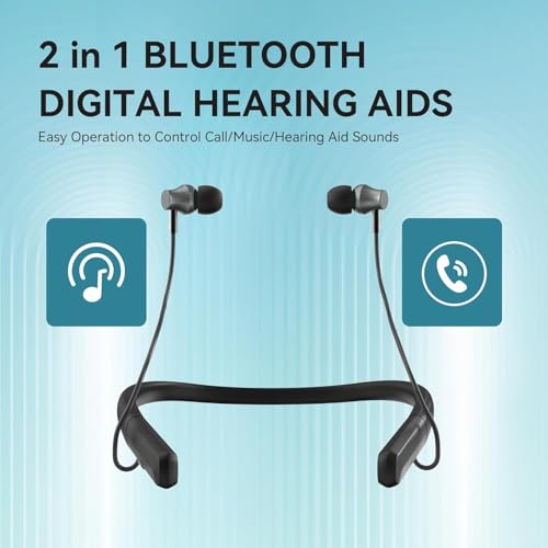 Image of TMY Hearing Aids for Seniors Hearing Amplifier Device, Neckband Hearing Aids Earphones for Elderly with Bluetooth (TMYPP07)