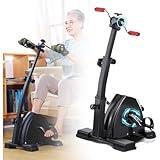 「NexPon」高齢者向けホームエクササイズバイク、リハビリエアロバイク、調節可能なペダルエクササイザー、手持ち付きエクササイズペダラー、四肢トレーニング用フットサイクル、インドア自転車 フィットネス器具