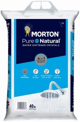 Morton U26624S Pure AND Natural Water Softening Crystals, 40-Pound,White