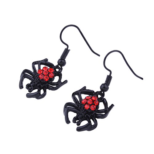 Preisvergleich Produktbild BESTOYARD Ohrringe Spinne Schmuck Halloween für Verkleidung Kostüme Zubehör (schwarz)