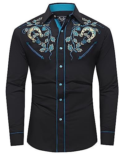 Amazon.com: EL PIONERO Men's Floral and Horseshoe