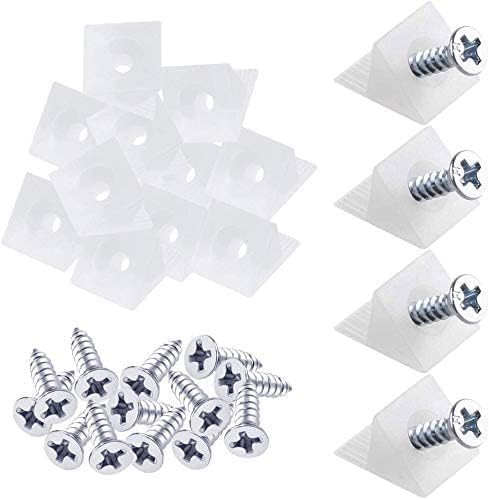 Esteopt 50pcs Drawer Repair Kit, Drawer Supports Drawer Bottom Sagging Repair Fix Mending Wedges, Drawer Repair Kit with Screws Furniture Chest Drawer Bottom Repair Fixing Mending Wedges Drawer