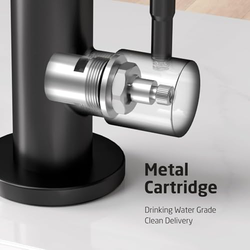 Image of Premium 304 Grade Steel Faucet for RO Water Purifier | 100% Lead-Free | Enhance Your Water Filtration Experience (Black Faucet SS304)