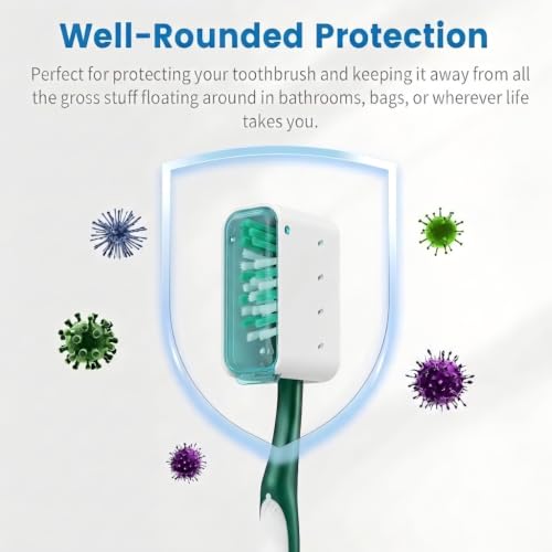 Image of Fremouth 6 Count Extra Firm Toothbrushes with Covers Caps for Adults