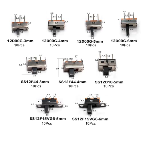Mini interruptor deslizante SPDT con perilla alta vertical para un control preciso en PCB 2