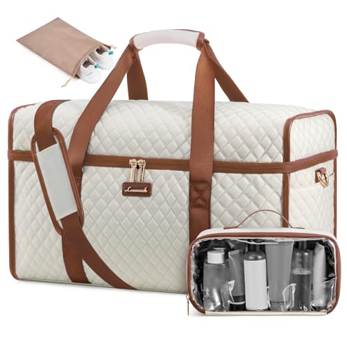 Foto de LOVEVOOK Bolsa de viaje para mujer, bolsas de viaje para mujer, bolsas de lona de mano para aviones, bolsa de noche con bolsa de artículos de tocador, bolsa de hospital para trabajo de parto y parto (imagen 2)