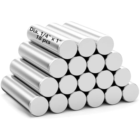 Realth Magnetic Cylinder Neodymium Permanent Rare Earth Circular Magnets Rod for Research Industrial Purposes Educational (MR625-18) Cover