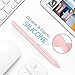 MoKo Pencil Case for Apple Pencil 2nd Generation/Apple Pencil Pro, [2 Pieces] Protective Silicone Apple Pencil 2nd Generation Pencil Holder Sleeve and Protective Nib Cover for Apple Pencil 2,Soft Pink