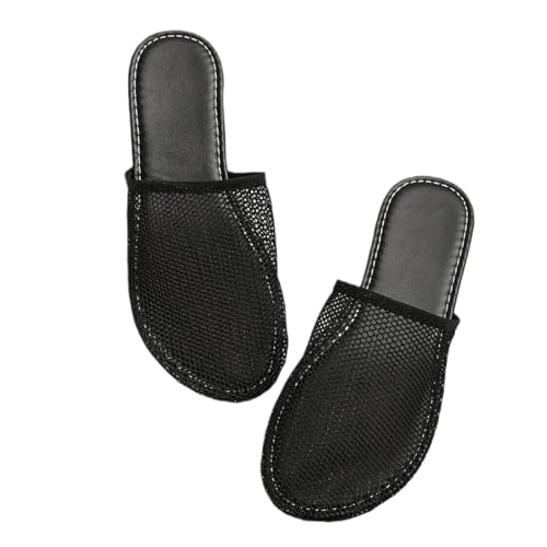 Mesh Flat Slippers for Women, Mesh Slipper for Women, Dressy Slip on for Womens Toe Casual Slingback Flat Mules Women's Fashion Buckle Strap Slide Fishnet Flats Summer Slippers