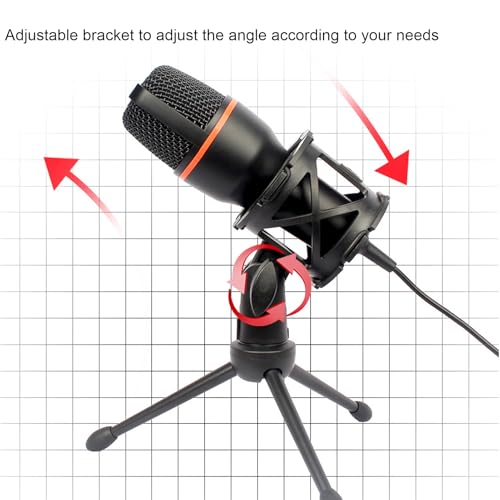 Genérico Micrófono USB para Streaming,Micrófono De Condensador para Juegos - Accesorio con Cancelación De Ruido Inteligente para Grabación De Voz En Juegos Llamadas Y Videollamadas - imagen 6