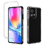 Kukoufey Compatible with ZTE Blade A35e Case Cover,3-in-1 Drop-Proof and Shock-Absorbing Compatible with ZTE Blade A35e Z2466 Phone Protective Case Black