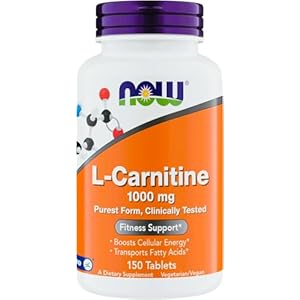 Now Supplements L-Carnitine 1000mg – 150 Tablets Value Size, Supports Lean Muscle Growth, Carnipure, Non-GMO, Kosher, Ideal for Vegans, Athletes, and Energy Support