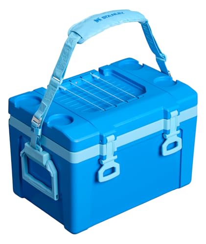 Image of Stanley Adventure Outdoor Cooler 24 qt | Heavy Duty Outdoor Camping Cooler with Easy Carry Top Handle | BPA-Free | Azure