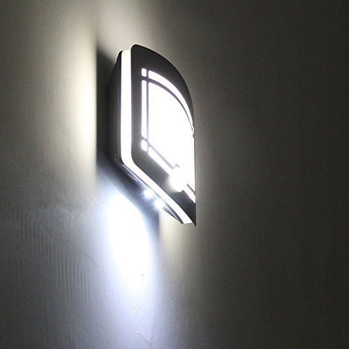 Inalámbrico de movimiento Sensor LED activado en cualquier lugar del palillo de pared luz de la noche, encendido/apagado, marco de aluminio, funciona con batería para pasillo, vía, escalera, jardín, patio, Pared, Unidad de manera Cover