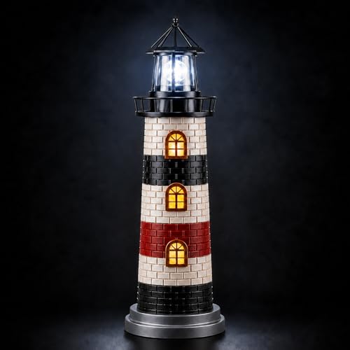 Zeanlant 23-Inch Solar Lighthouse Statue