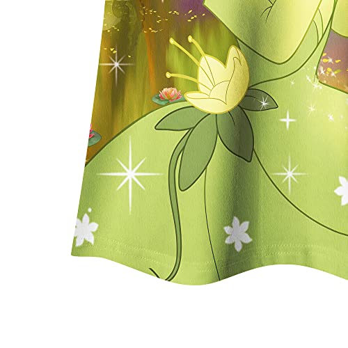 Qasalop Toddler Girls Princess Gown Dress Frog Cartoon Printed Home Casual Wear Birthday Gift For Kids 2-8 Years A-Green #TOP5