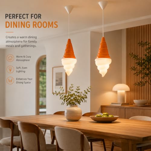 Image of Ice Cream Chandelier Spiral Cone Decorative Pendant Light Fixture, DIY Hanging Lighting Fixtures for Kitchens, Dining Rooms and More