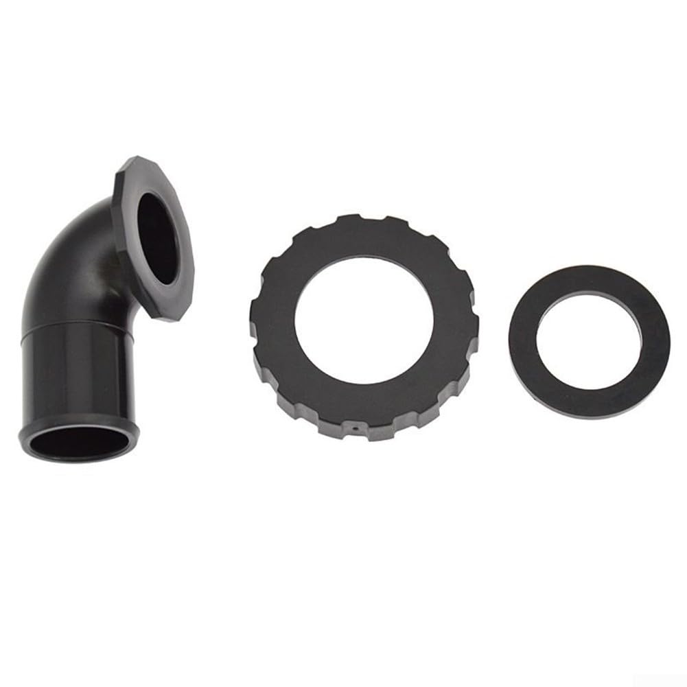 Gdfnmogo Conector de manguera BC de buceo con codo de tubo y accesorio de inflador de vías respiratorias, construcción de nailon de alta resistencia con arandela de goma y juego de tuercas, se adapta