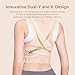 Fit Geno Posture Corrector for Women Invisilite: Invisible Lightweight Back Brace for Neck Shoulder & Upper Back Pain Relief - Improve Posture Correct Hunchback Slouching Under Clothes Large