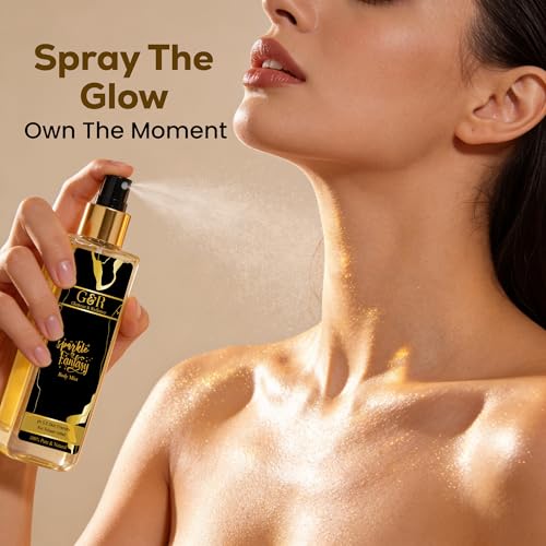 Image of G&R Sparkle Fantasy Body Mist 100ml | Made With Niacinamide & Aqua | Non-Alcoholic Formula with Glitery Tint Finsh | Skin Friendly Perfume for Refreshing Long Lasting Fragrance | For all skin type