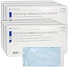 Henry Schein Self-Sealing Sterilization Pouches, Latex-Free, Built in Color Change Guide 5.25 in x 10 in 200/Bx, 6 Boxes/Case, 1200 Counts