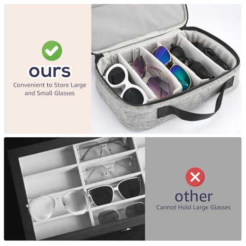Étui à lunettes multi-paires : boîte de rangement multifonctions réglable