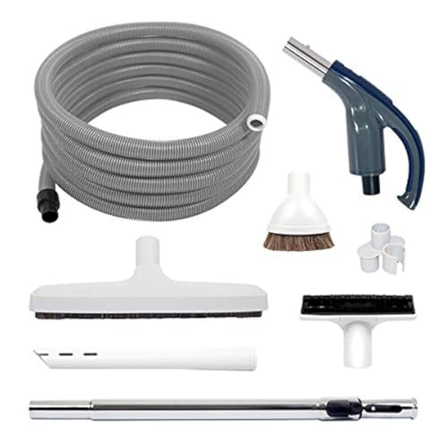 Flexible Aspiration Centralisée Speedflex 9,1ml + Poignée + 4 Brosses + Canne Télescopique - L’Aspirateur Qui Sort Du Mur - Aspirateur Centralisé - Garantie 2 Ans