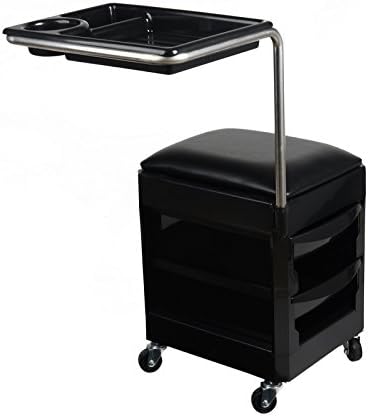 LA PERLA TECH Manicure Pedicure Salon Trolley- Black