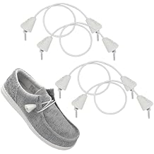 UamGlsob 2Pairs Elastic Shoelaces for Hey Dude Shoe, No Tie Bungee Stretchy Shoe Laces