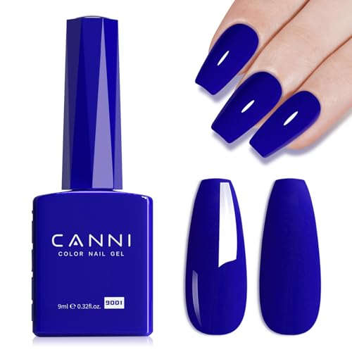 Image of CANNI 9ml Royal Blue Gel Nail Polish, High Gloss UV LED Soak Off Gel