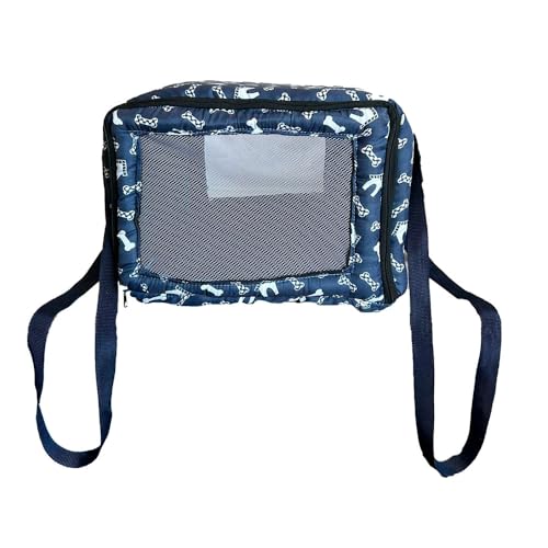 Bolsa de Transporte Pet Viajem Avião Gato e Cachorro Impermeável com Zíper Azul Marinho