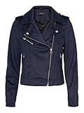 Kunstlederjacke mit schrägem Reißverschluss