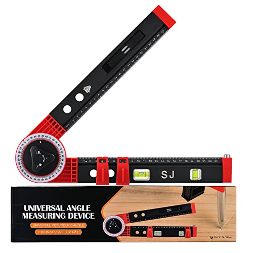 Gehrungssäge Winkelmesser 14-Zoll-Multifunktions-Winkelsucher Geschenk für Herren, Ehemann, Freund, Vater, Winkelmessgerät, Idee, Zuhause, nützliches Gerät für Zimmerleute, Klempner und alle Bauberufe Cover