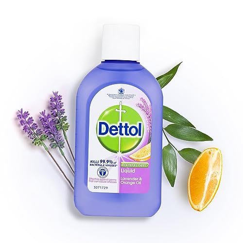 Dettol Disinfectant Liquid Lavender and Orange Oil 500ml Multipurpose Non-bleach formula Kills 99.9 Percent of Bacteria