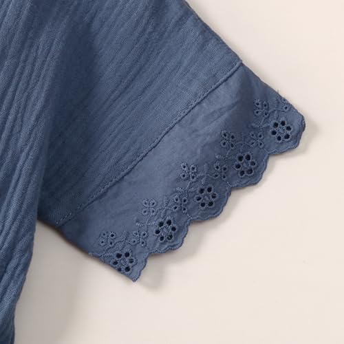 Toddler Girl Summer Dress Short Sleeve Dresses Lace Semi Formal Kids Casual Dress4