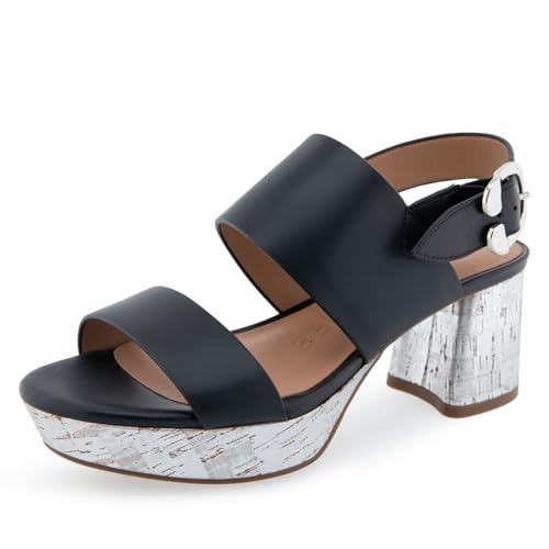 Aerosoles Women's CAMERA Platform Heeled Sandal, Black Combo, 6M