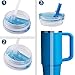 Bubrike Replacement Straws Compatible with 40 oz Stanley Quencher ProTour Flip Straw Tumbler with Leakproof Lid-8 Transparent Straw with 2 Brushes