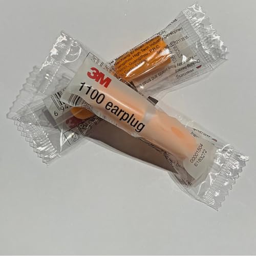 3M Bullet Ear Plugs Noise Cancelling 1100 Earplugs Factory Sealed - 20 Individually Packed