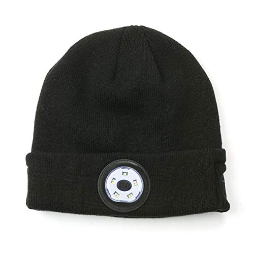 Warm Beanie Wireless Led Hut Wireless Smart Cap Headset Kopfhörer Lautsprecher Wireless Kommunikation Nacht Außenbeleuchtung Hut (Schwarz)