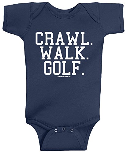 Image of Threadrock Unisex Baby Crawl Walk Lift Fish Golf Soccer Hockey Infant Bodysuit