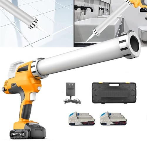 DPLXFPP Pistola Silicone Automatica A Batteria da 21 V, Pistola Sigillante Portatile in Gomma Dura Vetro Pistola Colla al Litio Ricaricabile Portatile, Pistola per Silicone per Salsicce A Cartuccia