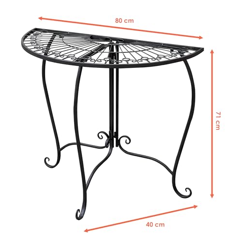 Table de fleurs compacte en métal pour optimiser les petits balcons