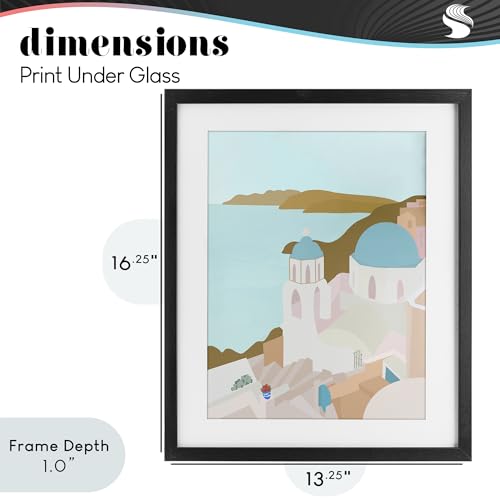 Affiche Coastal Santorini Vibes Stupell Industries cadre noir déco murale mer - 4