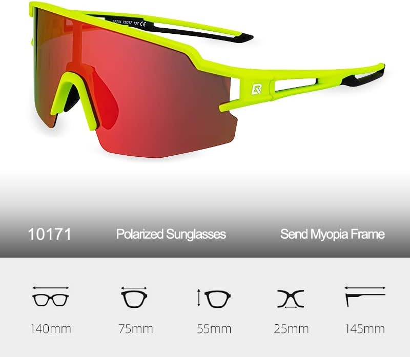 Miniatura 6 de ROCKBROS Gafas de sol polarizadas para hombres y mujeres protección UV gafas de sol deportivas