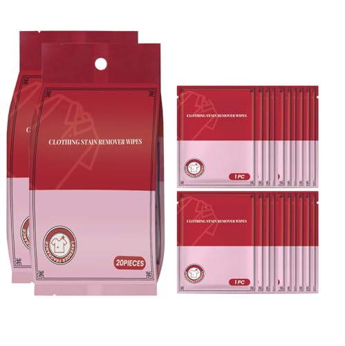 60/120/180Pcs Stain Removal Wet Wipes Efficient Individually Wrapped Wipes for Clothes, Shoes, Furniture, and Bedding | Portable Cleaning Wipes for Stains, Dirt & Spills (120PCS)